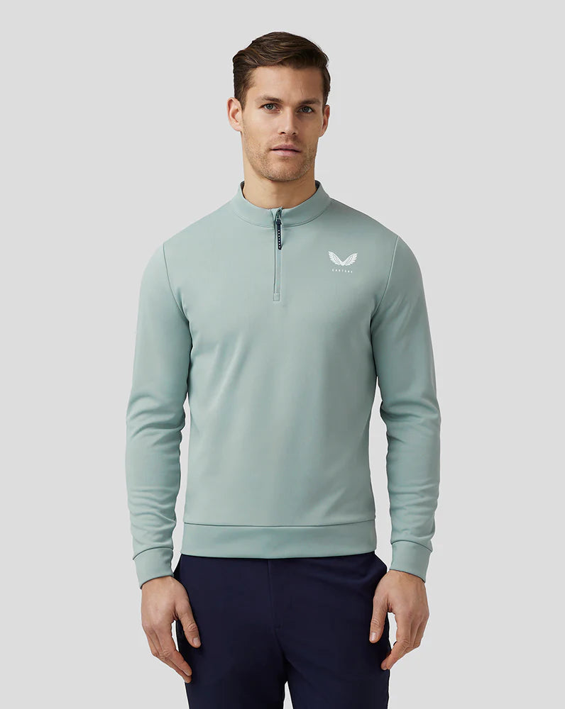 Load image into Gallery viewer, MEN’S GOLF CLUB CLASSIC QUARTER ZIP TOP - STONE BLUE
