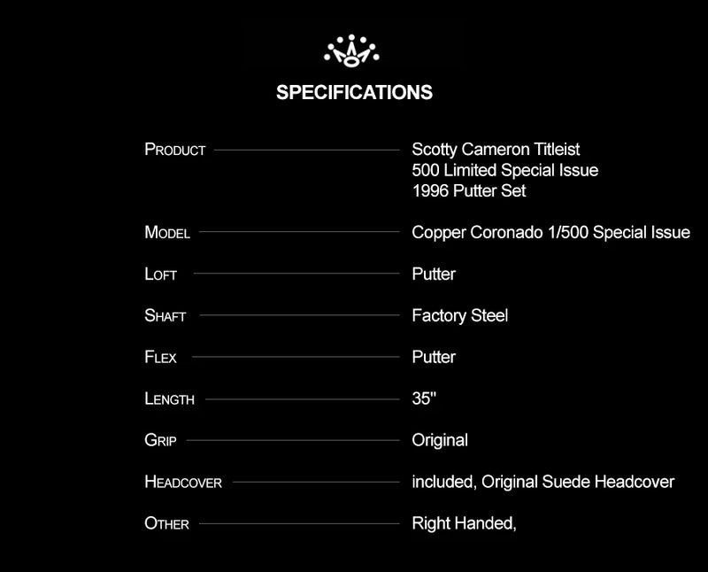 Load image into Gallery viewer, New 1996 Titleist Scotty Cameron Sonoma Copper Special Issue 35&quot; Putter 1 of 500
